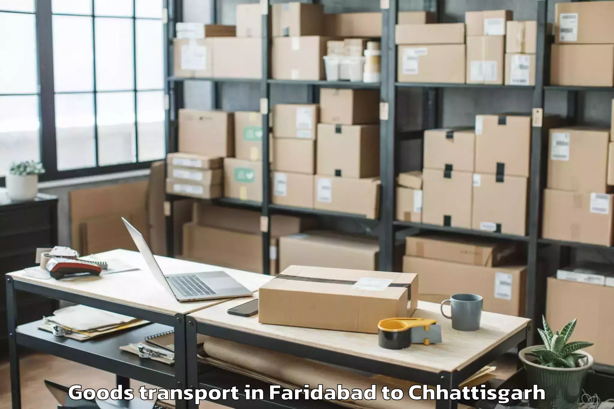 Discover Faridabad to Simga Goods Transport